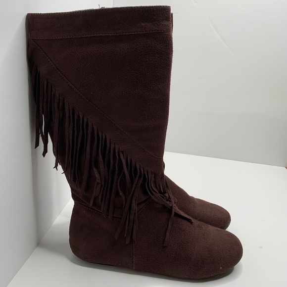 Rue 21 | Brown Fringed Boho Boots size 7 - Picture 4 of 7